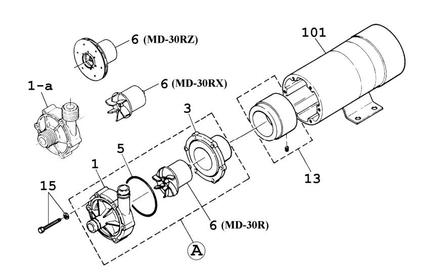 Pièces détachées Iwaki MD-30RX