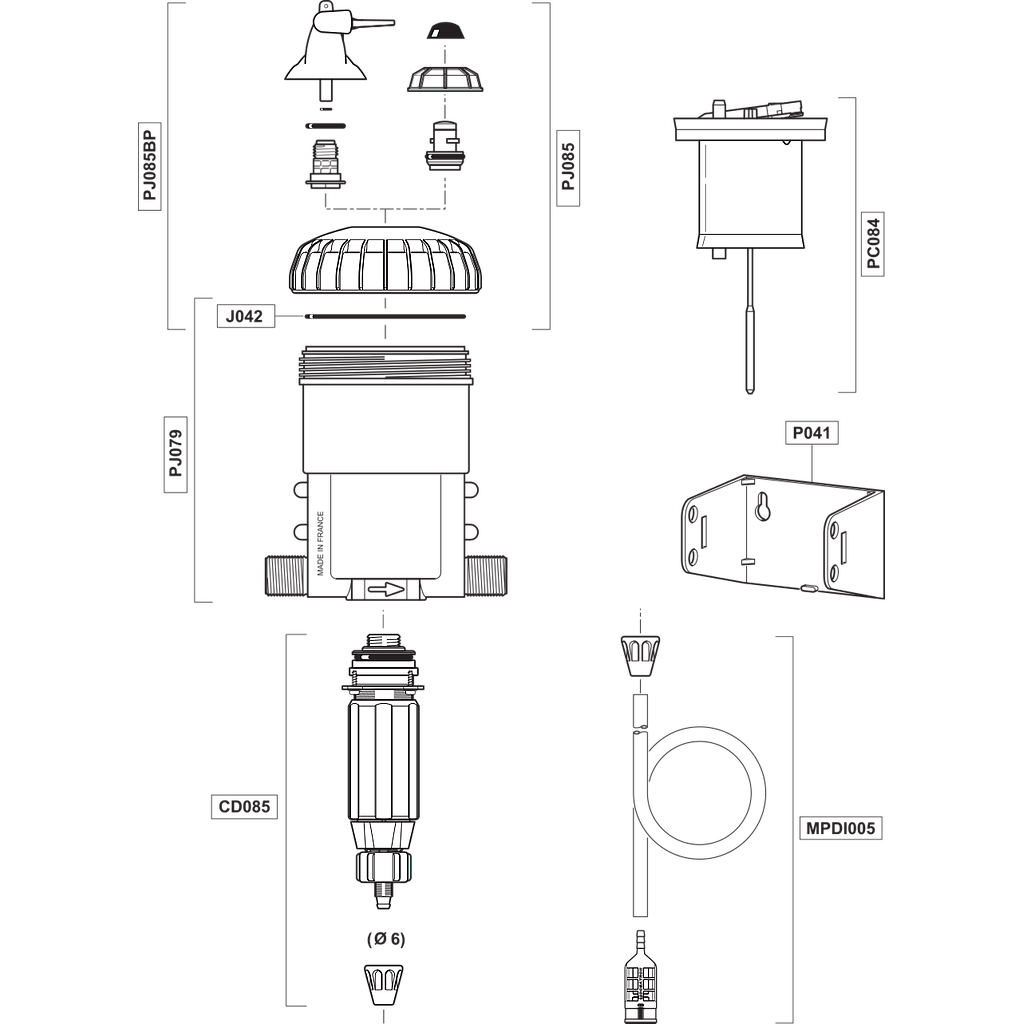 Dosatron D25RE1500 pièces de rechange